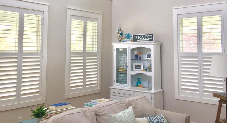 Polywood shutters in Miami sunroom